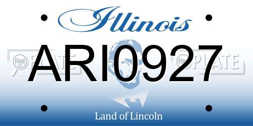 ARI0927 Illinois License Plate