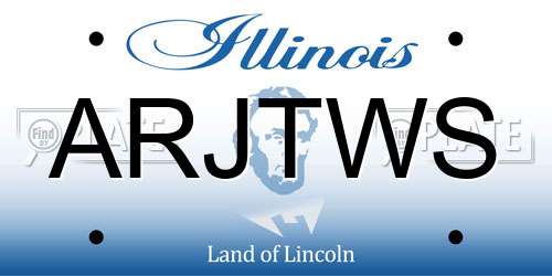 ARJTWS Illinois License Plate