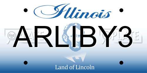 ARLIBY3 Illinois License Plate