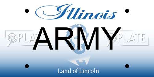 ARMY Illinois License Plate