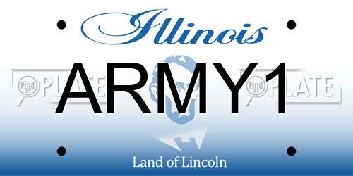ARMY1 Illinois License Plate