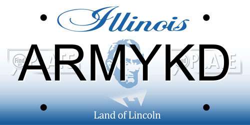 ARMYKD Illinois License Plate