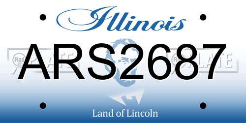 ARS2687 Illinois License Plate