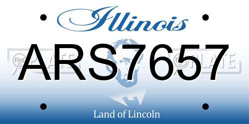 ARS7657 Illinois License Plate