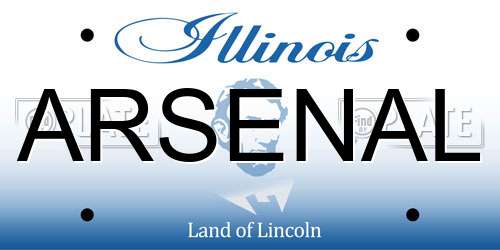 ARSENAL Illinois License Plate
