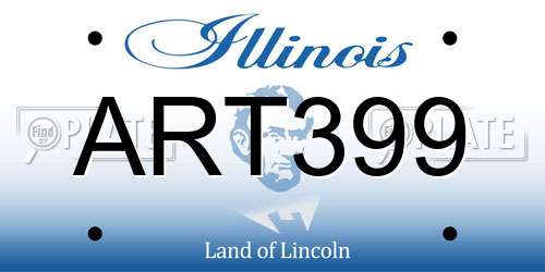 ART399 Illinois License Plate