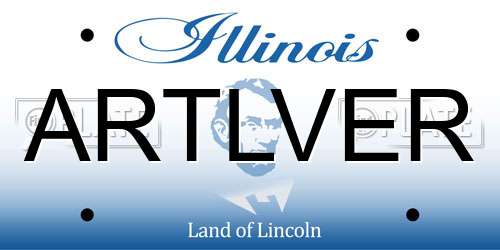 ARTLVER Illinois License Plate