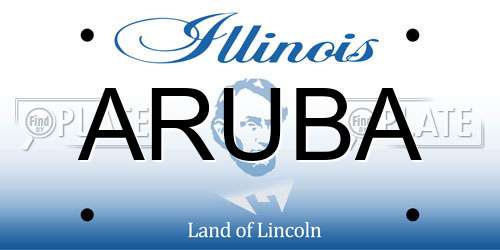 ARUBA Illinois License Plate