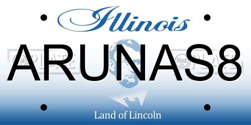ARUNAS8 Illinois License Plate