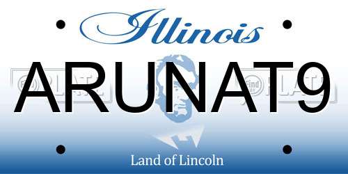 ARUNAT9 Illinois License Plate