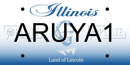 ARUYA1 Illinois License Plate