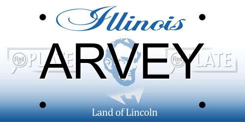 ARVEY Illinois License Plate
