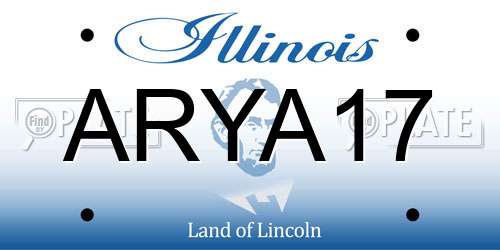 ARYA17 Illinois License Plate
