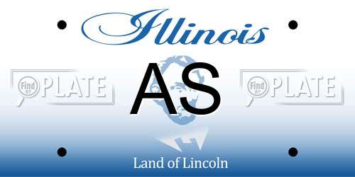 AS Illinois License Plate