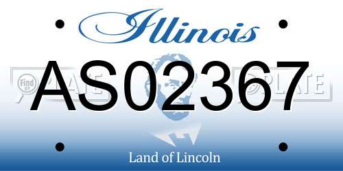 AS02367 Illinois License Plate