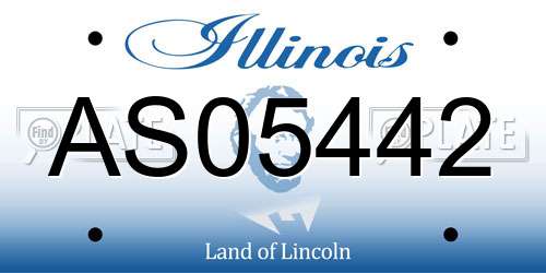 AS05442 Illinois License Plate