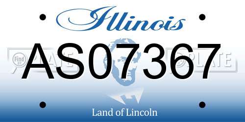 AS07367 Illinois License Plate