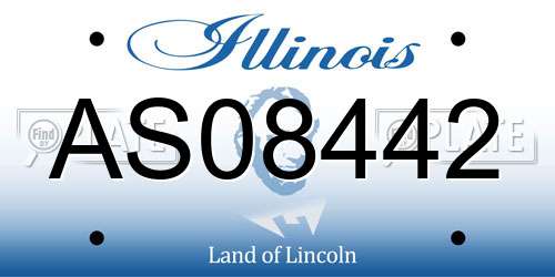 AS08442 Illinois License Plate