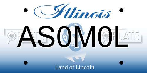AS0M0L Illinois License Plate