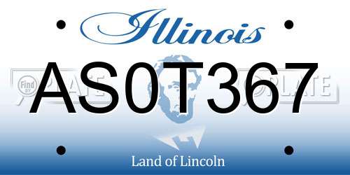 AS0T367 Illinois License Plate