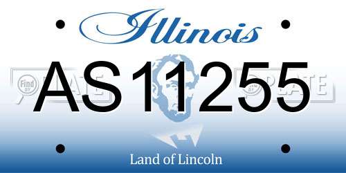 AS11255 Illinois License Plate