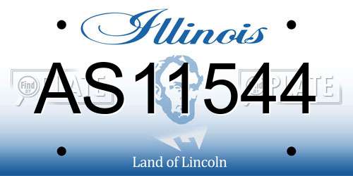 AS11544 Illinois License Plate