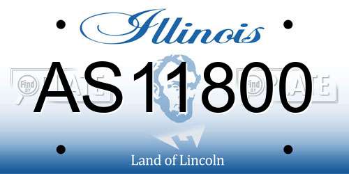 AS11800 Illinois License Plate