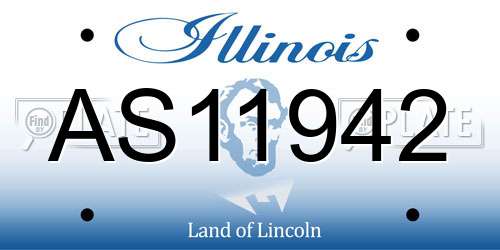 AS11942 Illinois License Plate