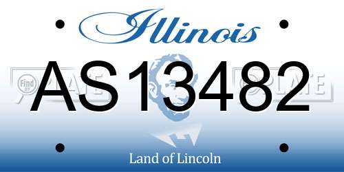 AS13482 Illinois License Plate