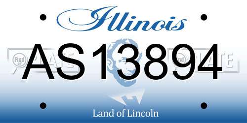 AS13894 Illinois License Plate