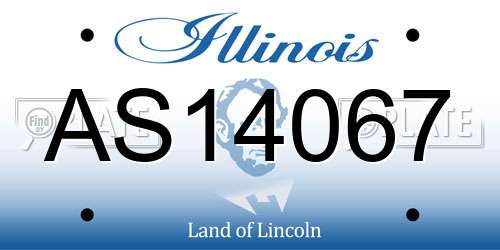 AS14067 Illinois License Plate