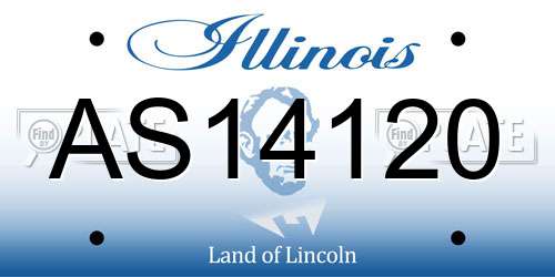 AS14120 Illinois License Plate