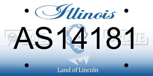 AS14181 Illinois License Plate