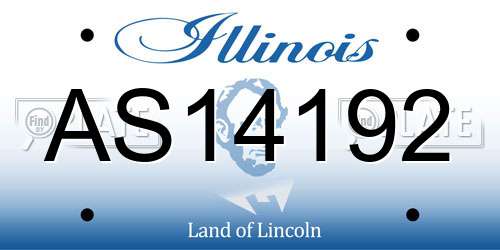 AS14192 Illinois License Plate