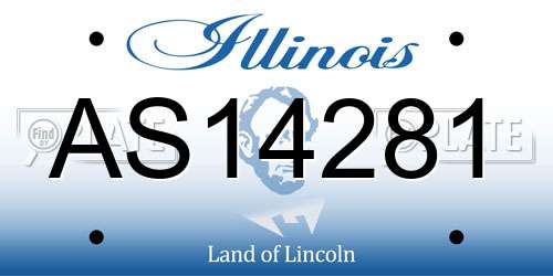 AS14281 Illinois License Plate