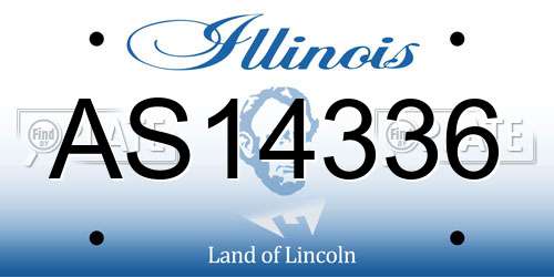 AS14336 Illinois License Plate