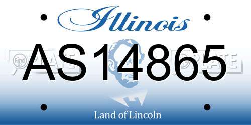 AS14865 Illinois License Plate