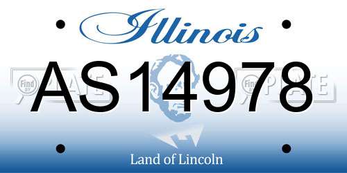 AS14978 Illinois License Plate