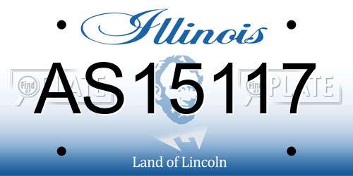 AS15117 Illinois License Plate