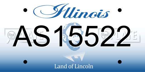 AS15522 Illinois License Plate