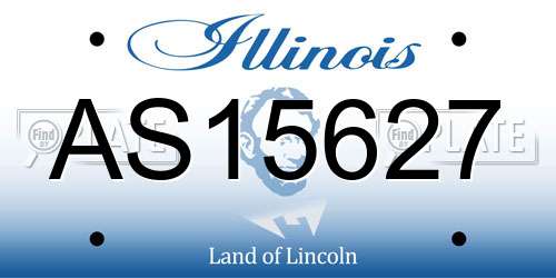 AS15627 Illinois License Plate