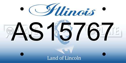 AS15767 Illinois License Plate