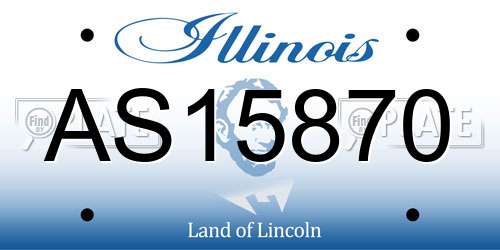 AS15870 Illinois License Plate