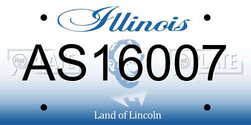 AS16007 Illinois License Plate