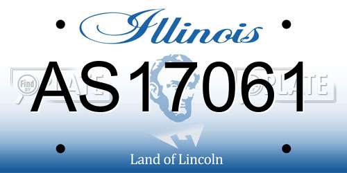 AS17061 Illinois License Plate