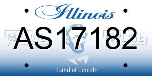 AS17182 Illinois License Plate