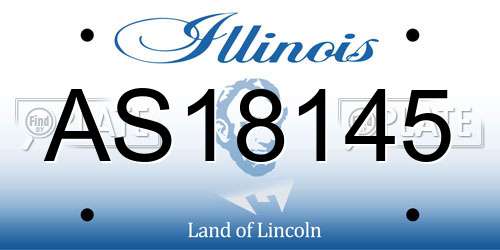 AS18145 Illinois License Plate