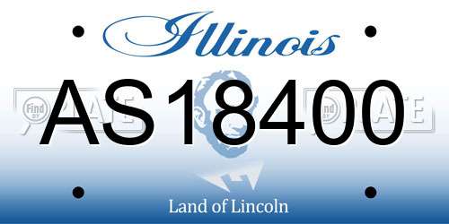 AS18400 Illinois License Plate