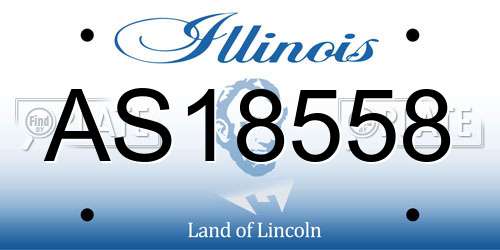 AS18558 Illinois License Plate