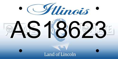 AS18623 Illinois License Plate